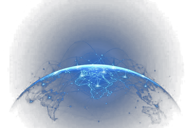 Illustration of a connected global network representing foreign-owned companies operating from Argentina